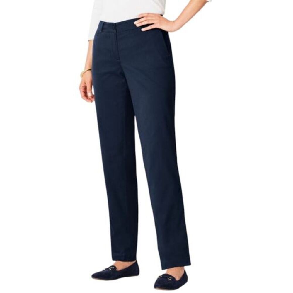 Talbots Navy Blue Straight Leg Pants Classic Fit Career Casual Academia Plus 16W